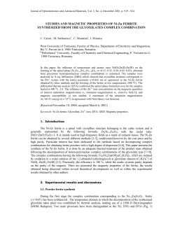 STUDIES AND MAGNETIC PROPERTIES OF Ni