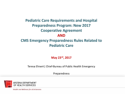 Teresa Ehnert`s Presentation - Arizona Pediatric Disaster Coalition