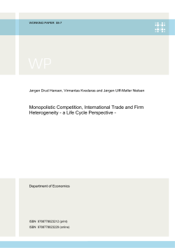 Monopolistic Competition, International Trade and Firm Heterogeneity