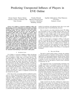 Predicting Unexpected Influxes of Players in EVE