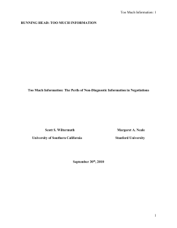 Knowing Too Much: The Adverse Impact of