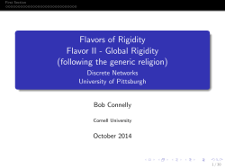 Global Rigidity - University of Pittsburgh