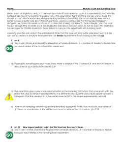 Murphy`s Law and Tumbling Toast