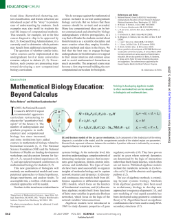 Mathematical Biology Education: Beyond Calculus