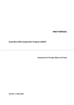 DFAT ANCP funding - DFAT`s Foundations, Councils and Institutes