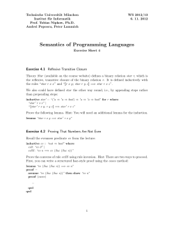 Semantics of Programming Languages
