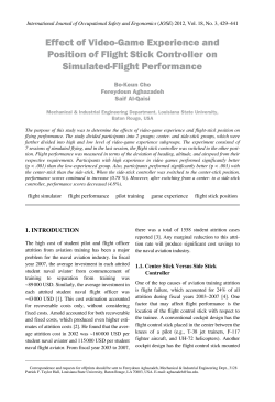 Effect of Video-Game Experience and Position of Flight Stick