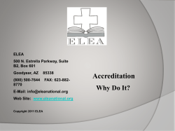 Accreditation Why Do It? - Evangelical Lutheran Education Association