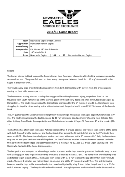 2014/15 Game Report Team Newcastle Eagles Under 18 Men