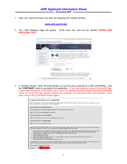 eQIP Applicant Information Sheet