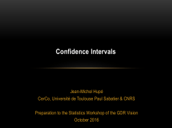 Confidence Intervals