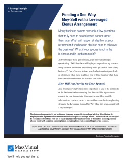 Funding a One-Way Buy-Sell with a Leveraged Bonus