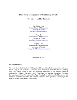 Third-Party Consequences of Short-Selling Threats: The