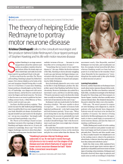 The theory of helping Eddie Redmayne to portray motor