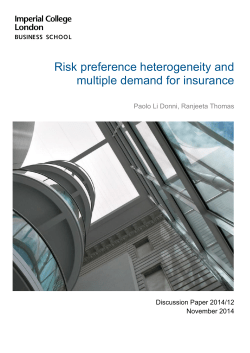 Risk preference heterogeneity and multiple demand for