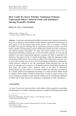 How Could We Know Whether Nonhuman Primates