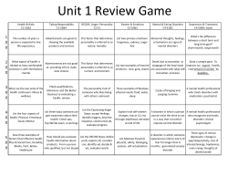 Unit 1 Review Game - Flushing Community Schools