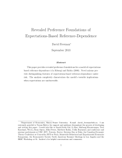 Revealed Preference Foundations of Expectations-Based