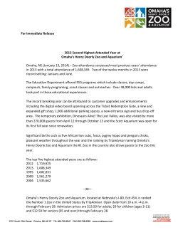 For Immediate Release 2013 Second Highest Attended Year at