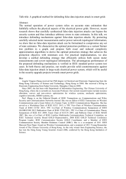 Biography and Abstract - Institute of Network Coding