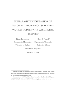 nonparametric estimation of dutch and first-price, sealed