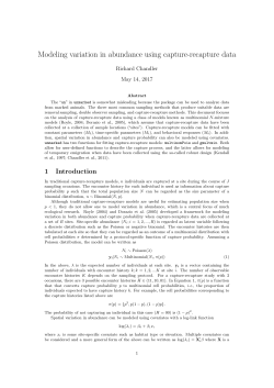 Modeling variation in abundance using capture
