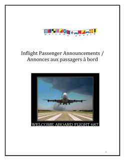Inflight Passenger Announcements / Annonces