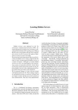 Locating Hidden Servers