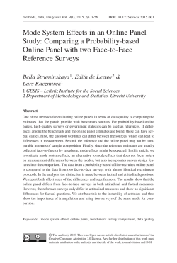 Mode System Effects in an Online Panel Study: Comparing a