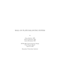 ball on plate balancing system - RPI