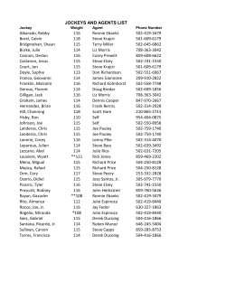 Jockey / Agent List