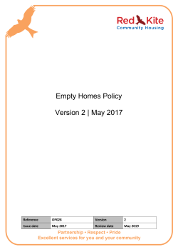 Empty Homes Policy Version 2 | May 2017