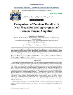 Comparison of Previous Result with New Model for the Improvement