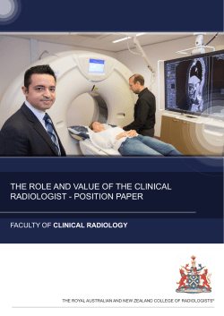The Role and Value of the Clinical Radiologist Published