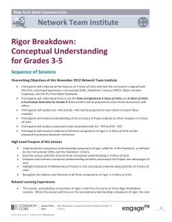 Session 4 - Rigor Breakdown - Conceptual
