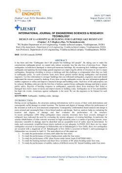 design of g+4 hospital building for earthquake resistant