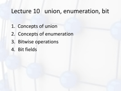 Unions and Enums