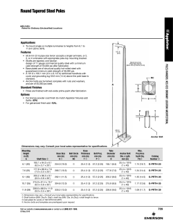 Round Tapered Steel Poles Catalog Page May 2016
