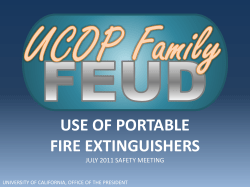 Annual Fire Extinguisher Refresher - University of California | Office