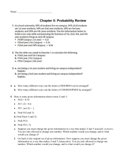 Chapter 5: Probability Review