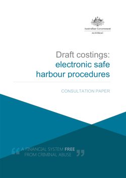 Draft Costings &ndash; electronic safe harbour procedures for