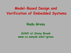 Model-Based Design and Verification of Embedded Systems.