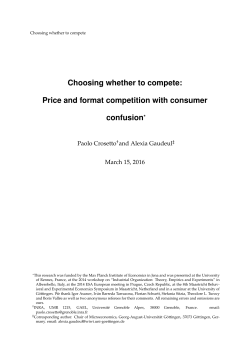 Choosing whether to compete: Price and format
