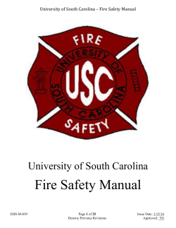 University of South Carolina * Fire Safety Manual