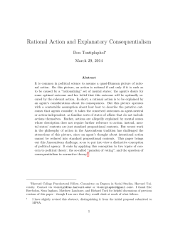 Rational Action and Explanatory Consequentialism