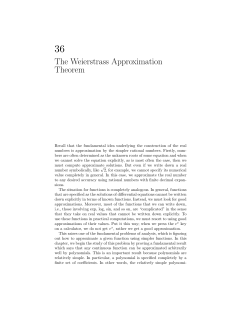 The Weierstrass Approximation Theorem