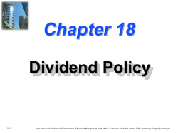 Chapter 18 -- Dividend Policy