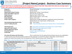 Business Case Summary - Trinity College Dublin