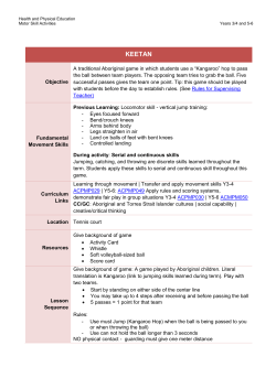 Health and PE Lesson – Keetan - Australian Curriculum Lessons