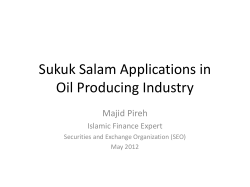 Sukuk Salam Applications in Oil Producing Industry